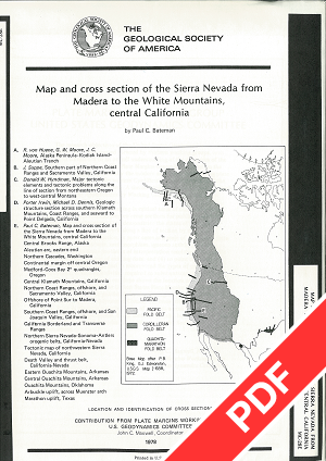 Cross section of Sierra Nevada from Madera to the White Mtns