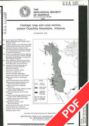 Geologic map and cross section, eastern Ouachita Mountains