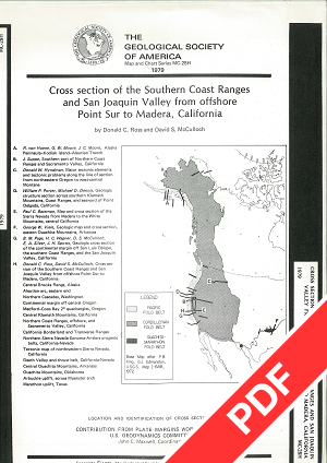 Cross section of S. Coast Ranges and San Joaquin Valley