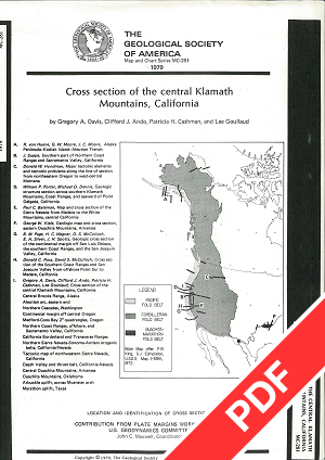 Geologic summary of the central Klamath Mountains, CA