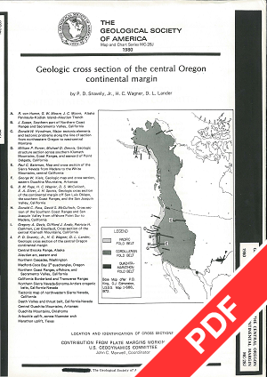 Cross section of the central Oregon continental margin