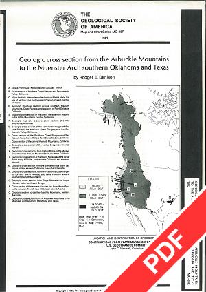 Cross section from the Arbuckle Mountains to Muenster Arch