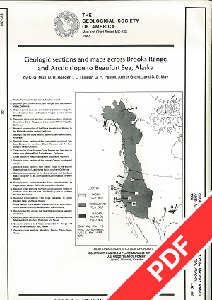 Maps across Brooks Range and Arctic slope to Beaufort Sea