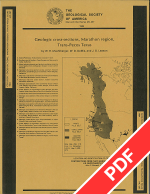 Geologic cross-sections, Marathon region; Trans-Pecos Texas