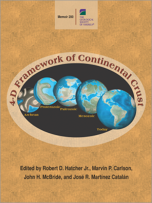 Book cover for "4-D Framework of Continental Crust"