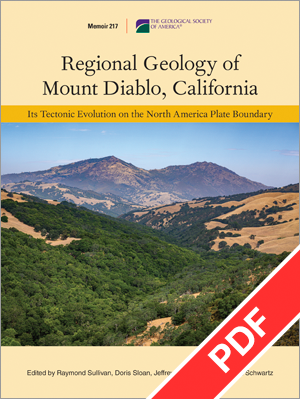 Cover for Memoir 217 on Mount Diablo, California, with a red PDF ribbon.