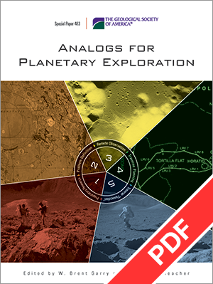 Cover for Analogs for Planetary Exploration with PDF ribbon