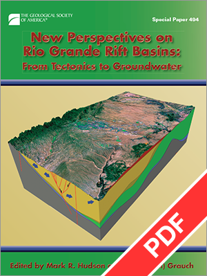 Cover for "New Perspectives on Rio Grande Rift Basins" with PDF ribbon