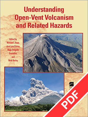 Cover for "Understanding Open-Vent Volcanism and Related Hazards" with PDF ribbon