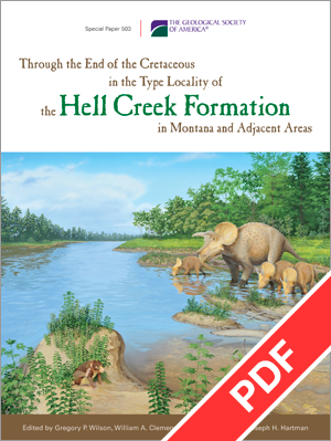 Cover image for "Through the End of the Cretaceous" with PDF ribbon