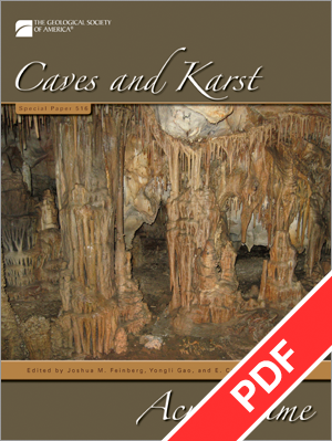 Cover for "Caves and Karst across Time" with PDF ribbon