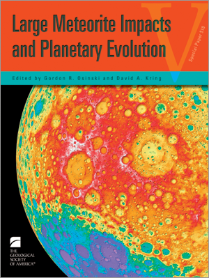 Cover for "Large Meteorite Impacts and Planetary Evolution V"