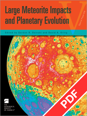 Cover for "Large Meteorite Impacts and Planetary Evolution V"