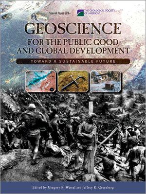 Cover for "Geoscience for the Public Good and Global Development"