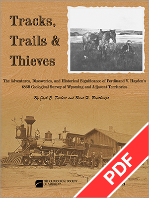 Cover for "Tracks, Trails, and Thieves" with PDF ribbon