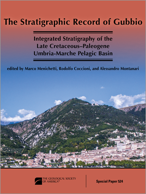 Book cover for "The Stratigraphic Record of Gubbio"