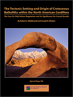 Cover for "Tectonic Setting and Origin of Cretaceous Batholiths"