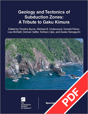 Cover for "Geology and Tectonics of Subduction Zones" with PDF ribbon