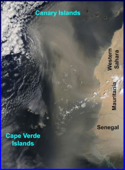 Sahara Dust Satellite View