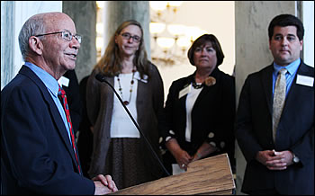 USGS Coalition Leadership Award winner Rep. Peter DeFazio (D-OR) speaks about his love of maps and their importance to Oregon